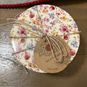 Floral Coaster Set - Multicolor